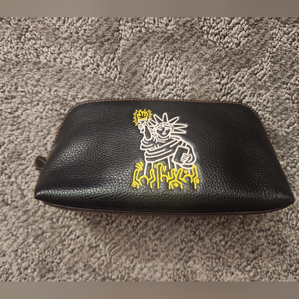 Coach Keith Haring Statue of Liberty Pouch Zipper Purse Pouch